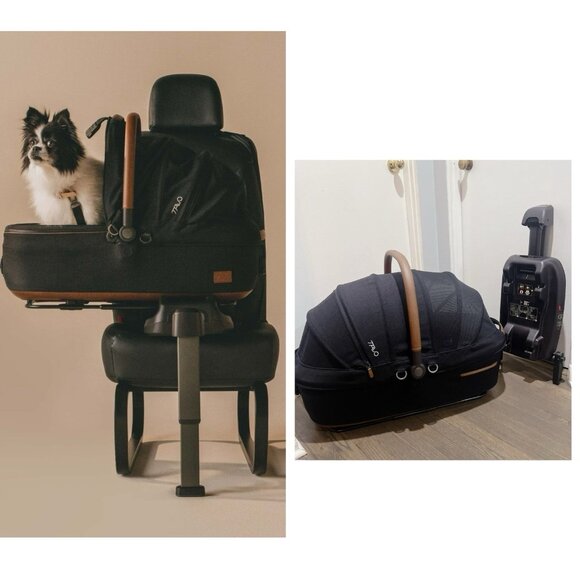 Tavo Pets Maeve Pet Rigid Dog & Cat Car Seat + Vehicle Base, Medium Flex - Onyx - Picture 1 of 15